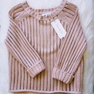 Lucy & Co Knit Top Spring Sweater - Blush Pink